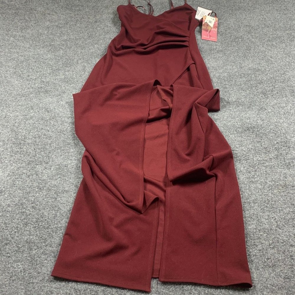 Emerald Sundae Dress Womens M/L Red Sleeveless Stretch Gown Prom Long NWT